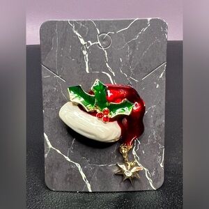 NWT Santa Hat Brooch